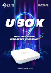 2021 Latest Unblock Tech 安博盒子 Australia Stock Gen 9 Ubox 9 AI Voice Control TV Box + Free backlit Mini keyboard