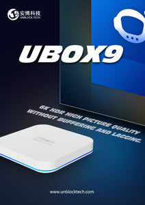 2021 Latest Unblock Tech 安博盒子 Australia Stock Gen 9 Ubox 9 AI Voice Control TV Box + Free backlit Mini keyboard